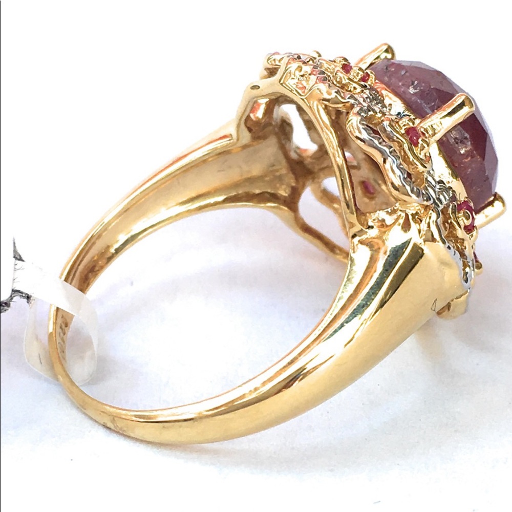 14K Gold Ruby and Pink Sapphire Ring